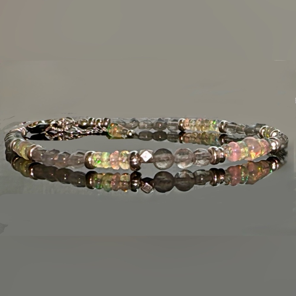 ✨Only 2 available✨
Labradorite, Ethiopian Opal Bracelet in 925 Sterling Silver